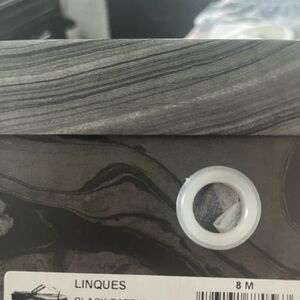 Black and gold patent sandals